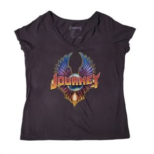 Torrid Journey Gray V-Neck T-Shirt - 00